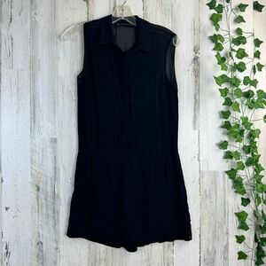 Zara Basic Black Sleeveless Romper *skort style* size XS